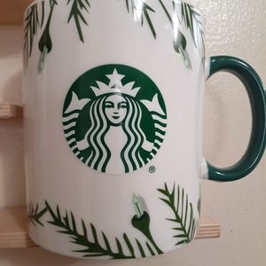 Huge Starbucks Mug/Green/White